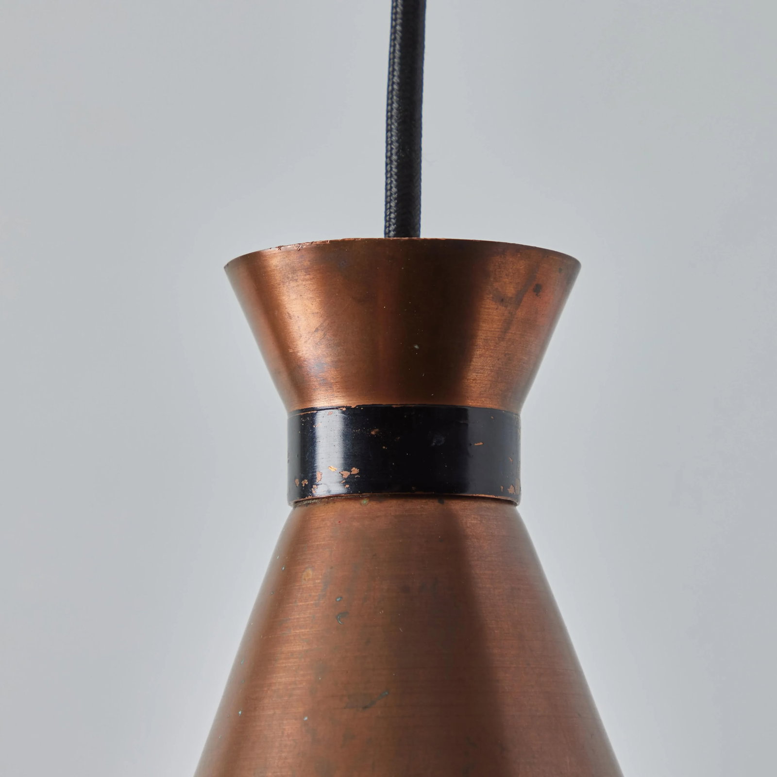 1950s Bent Karlby Perforated Diabolo Pendant in Copper for Lyfa - 6