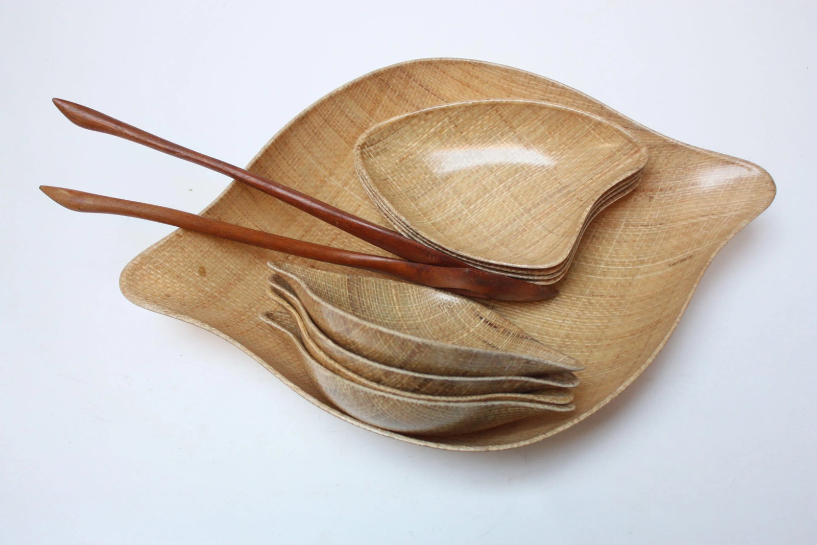Abaca' Raffia Salad Set by Grainville of California - 3