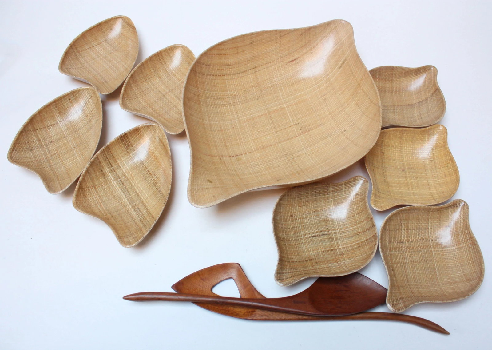 Abaca' Raffia Salad Set by Grainville of California - 4