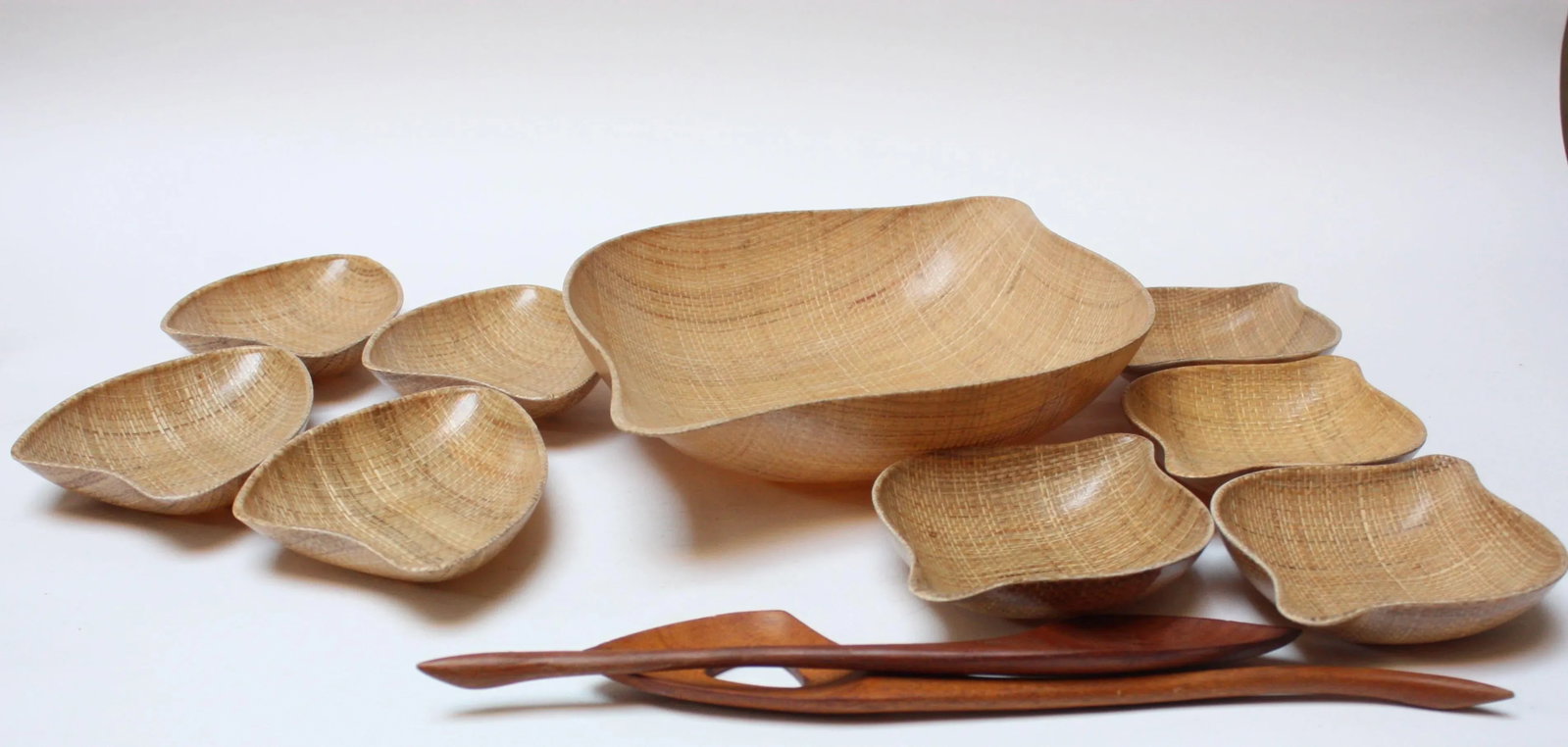 Abaca' Raffia Salad Set by Grainville of California - 8