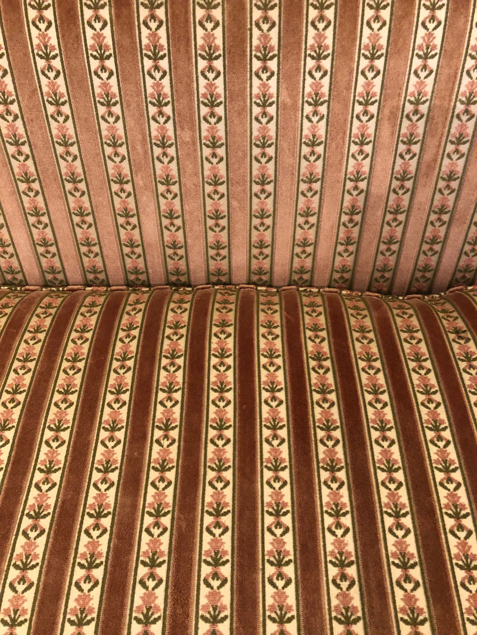 Louis XVI Style Painted Wood and Velvet Loveseat - 6