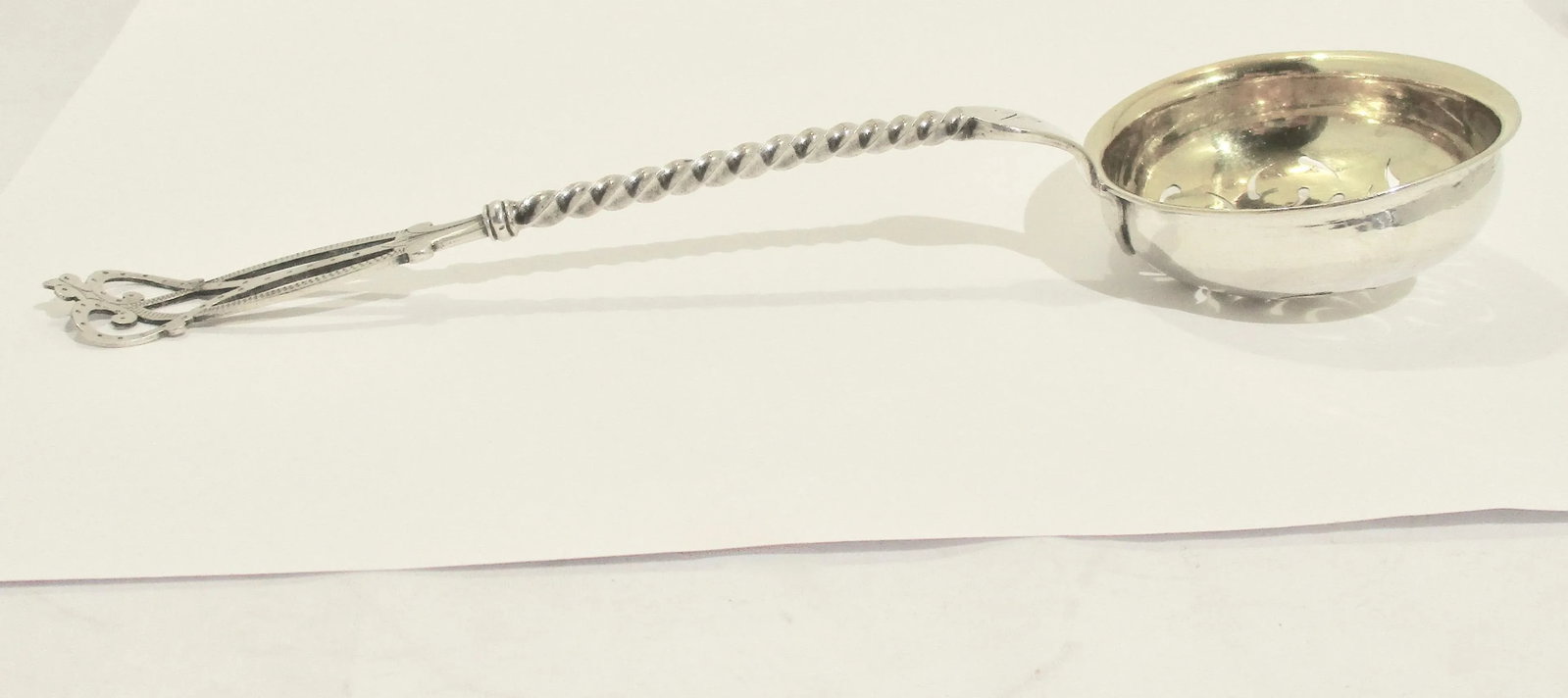 830 Silver Standard Pierced Spoon Serving Piece - 6