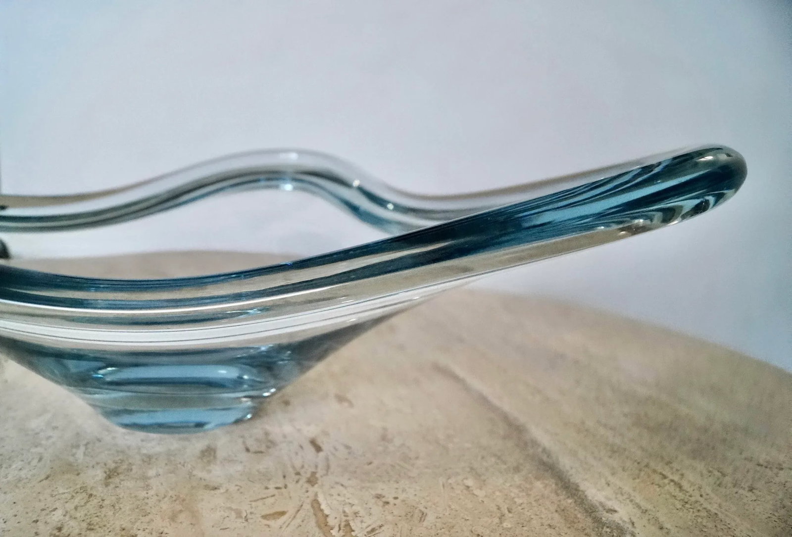 1960's Mid-Century Danish Modern Biomorphic Holmegaard Art Glass Bowl - 10