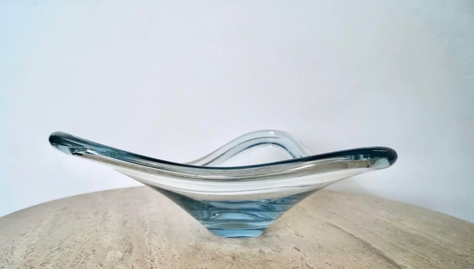 1960's Mid-Century Danish Modern Biomorphic Holmegaard Art Glass Bowl - 2