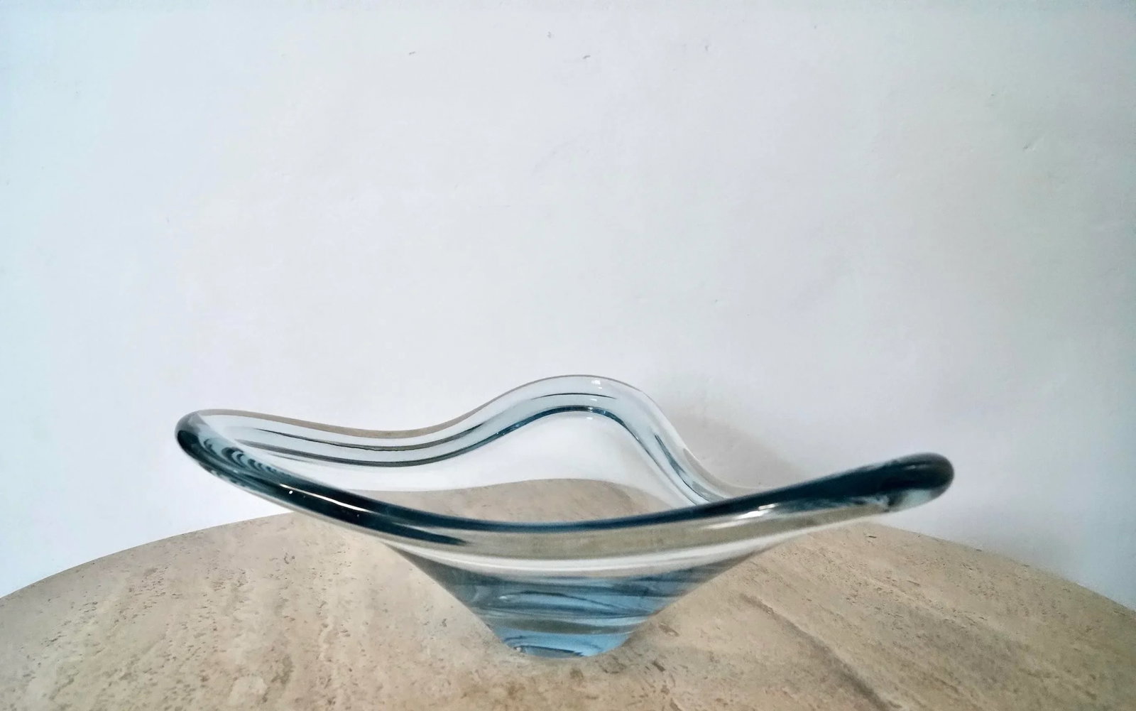 1960's Mid-Century Danish Modern Biomorphic Holmegaard Art Glass Bowl - 3