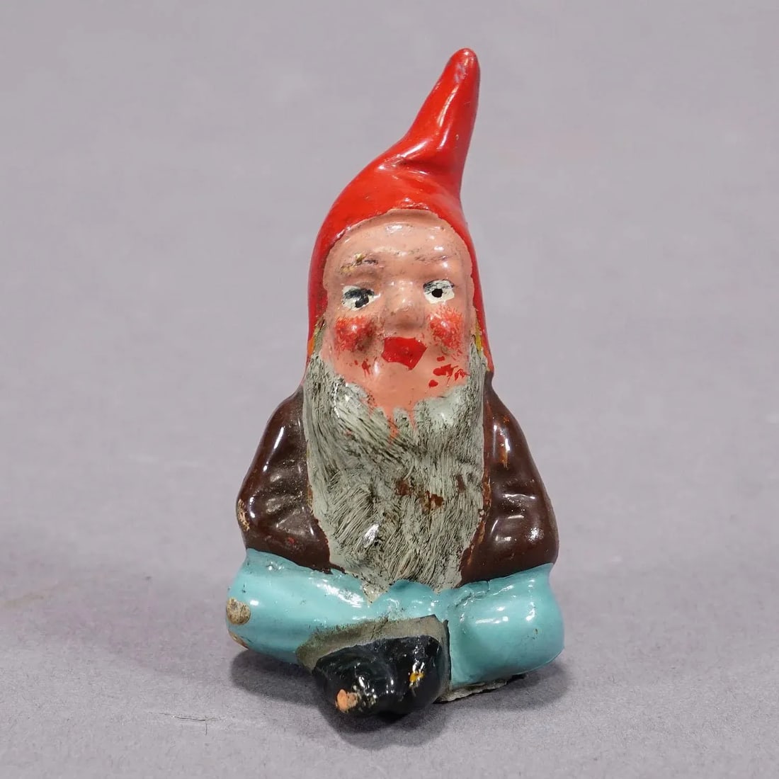 Five Tiny Terracotta Garden Gnomes, Germany Ca. 1950s - 7