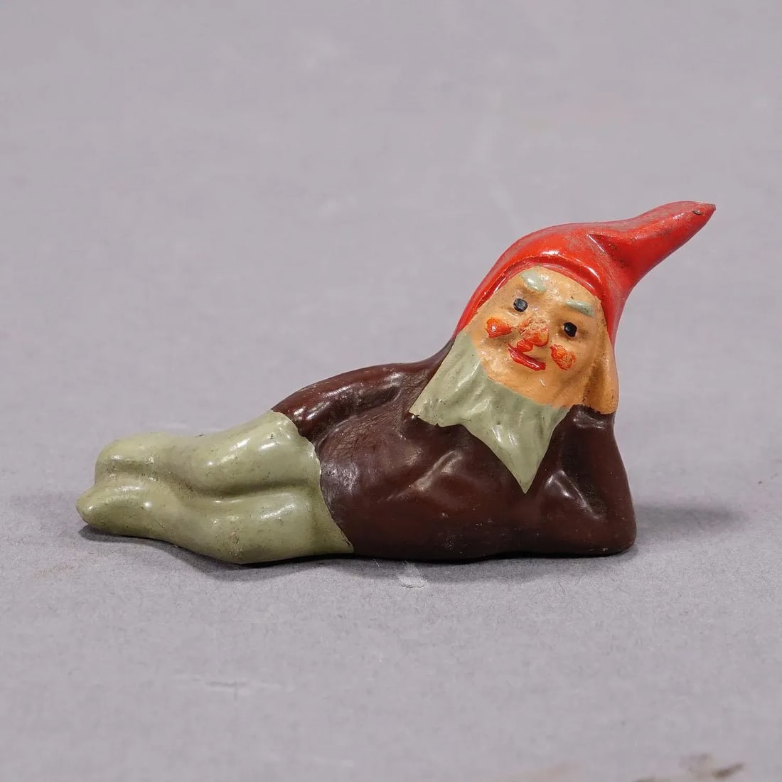 Five Tiny Terracotta Garden Gnomes, Germany Ca. 1950s - 8
