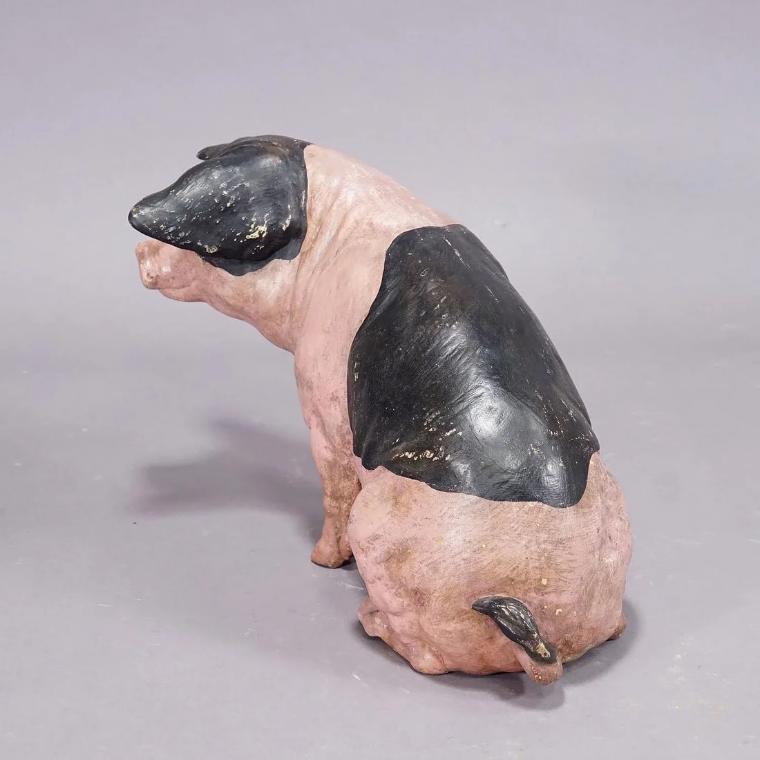 1930s Swabian Hallic Country Pig Made of Terracotta - 3