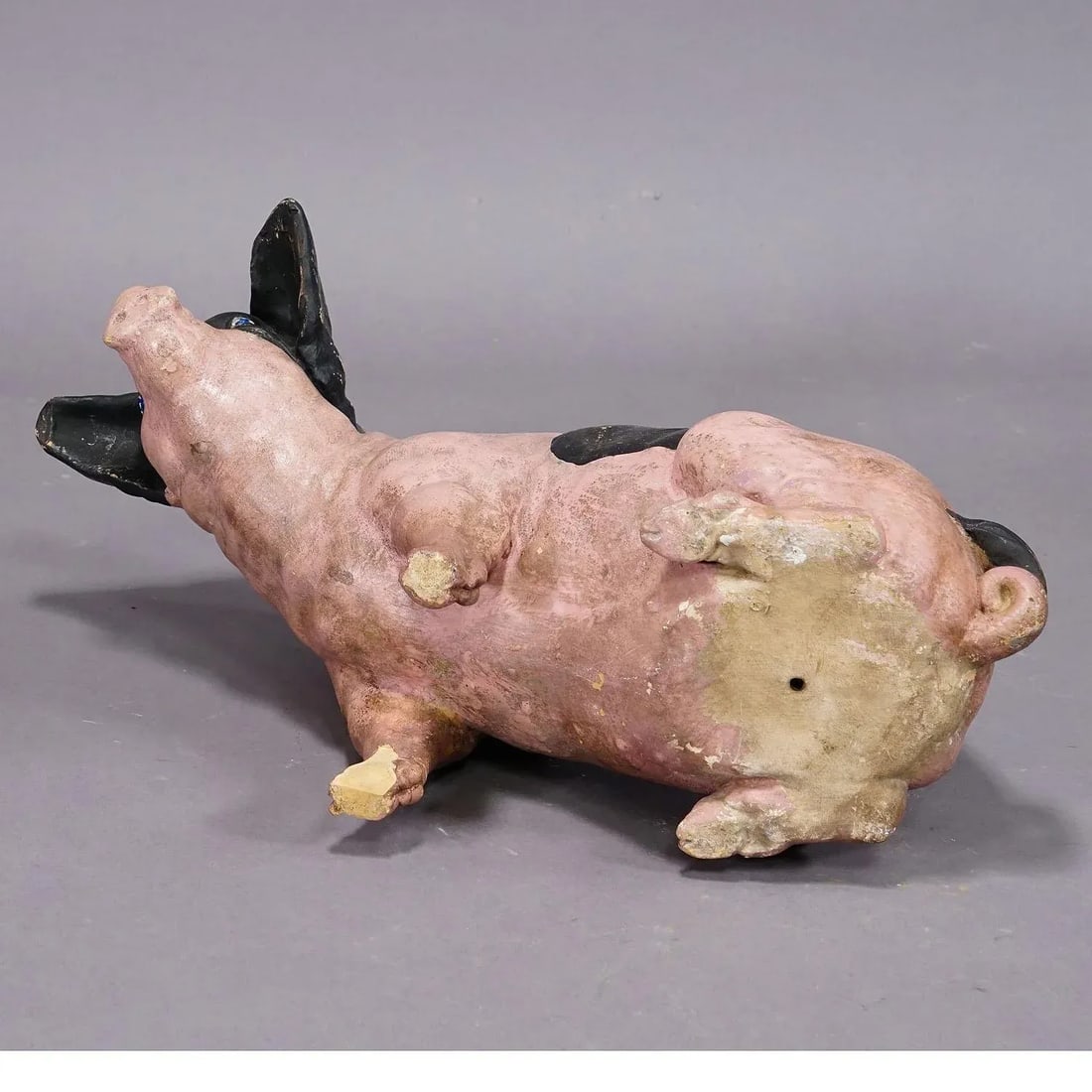 1930s Swabian Hallic Country Pig Made of Terracotta - 5