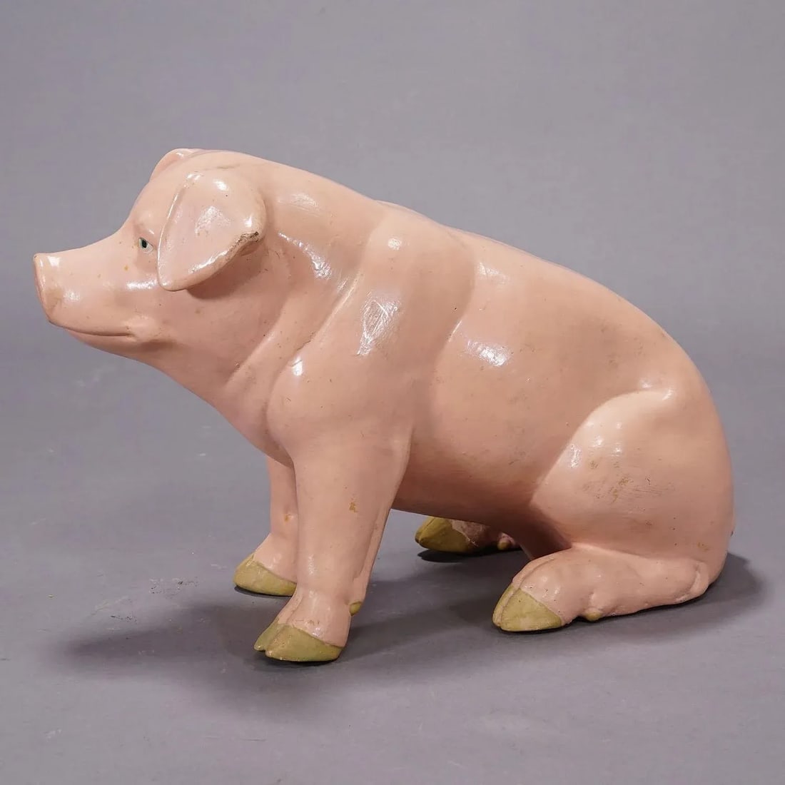 Butchery Window Decoration of a Pig From the 1950s - 2