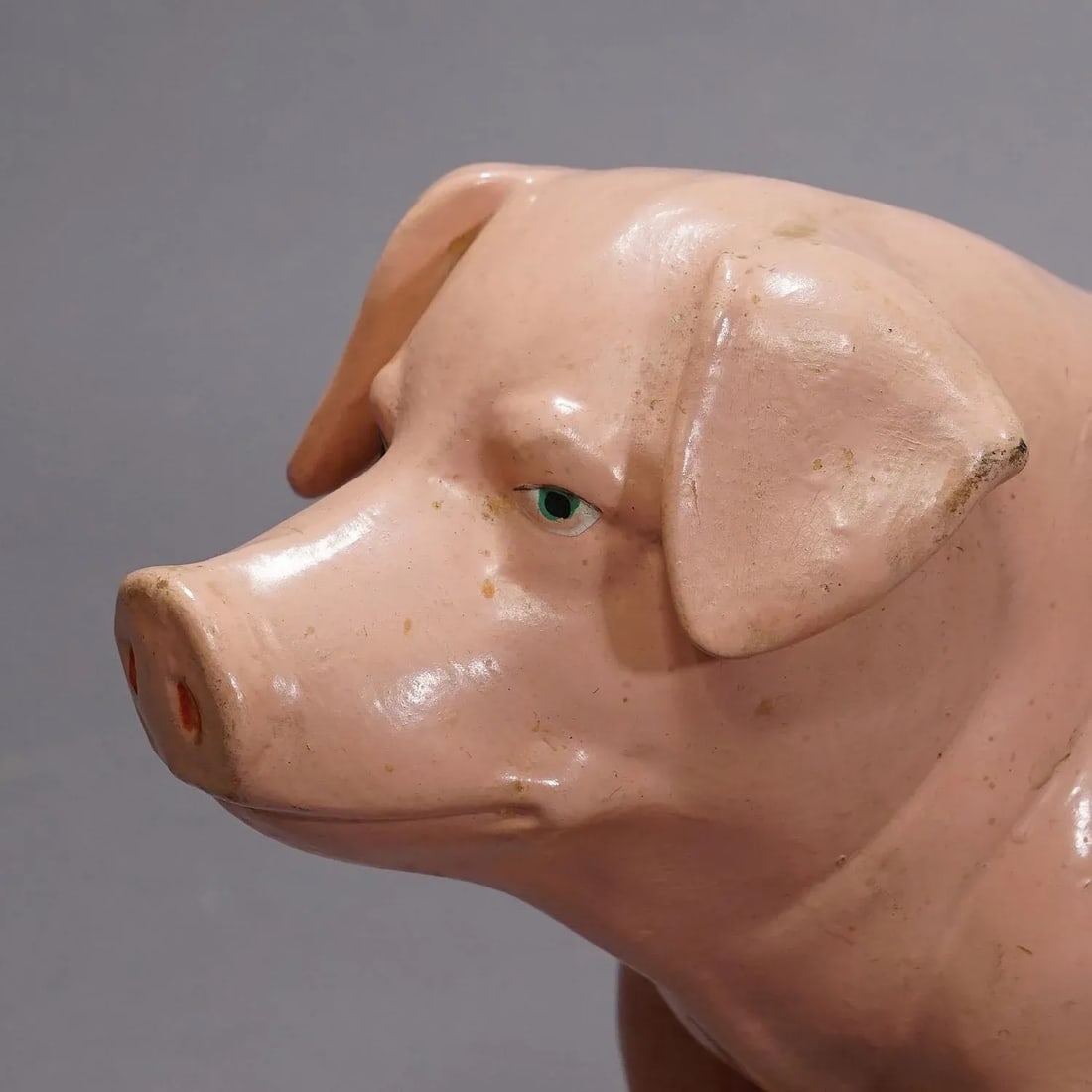 Butchery Window Decoration of a Pig From the 1950s - 4
