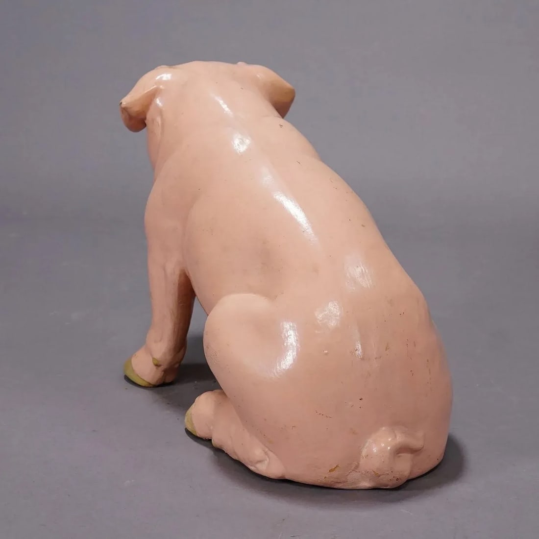 Butchery Window Decoration of a Pig From the 1950s - 5