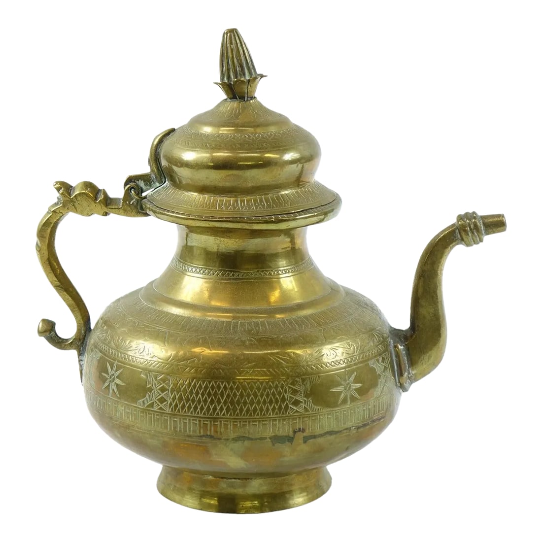Antique Middle Eastern Brass Tea Coffee Pot (1 of 5)