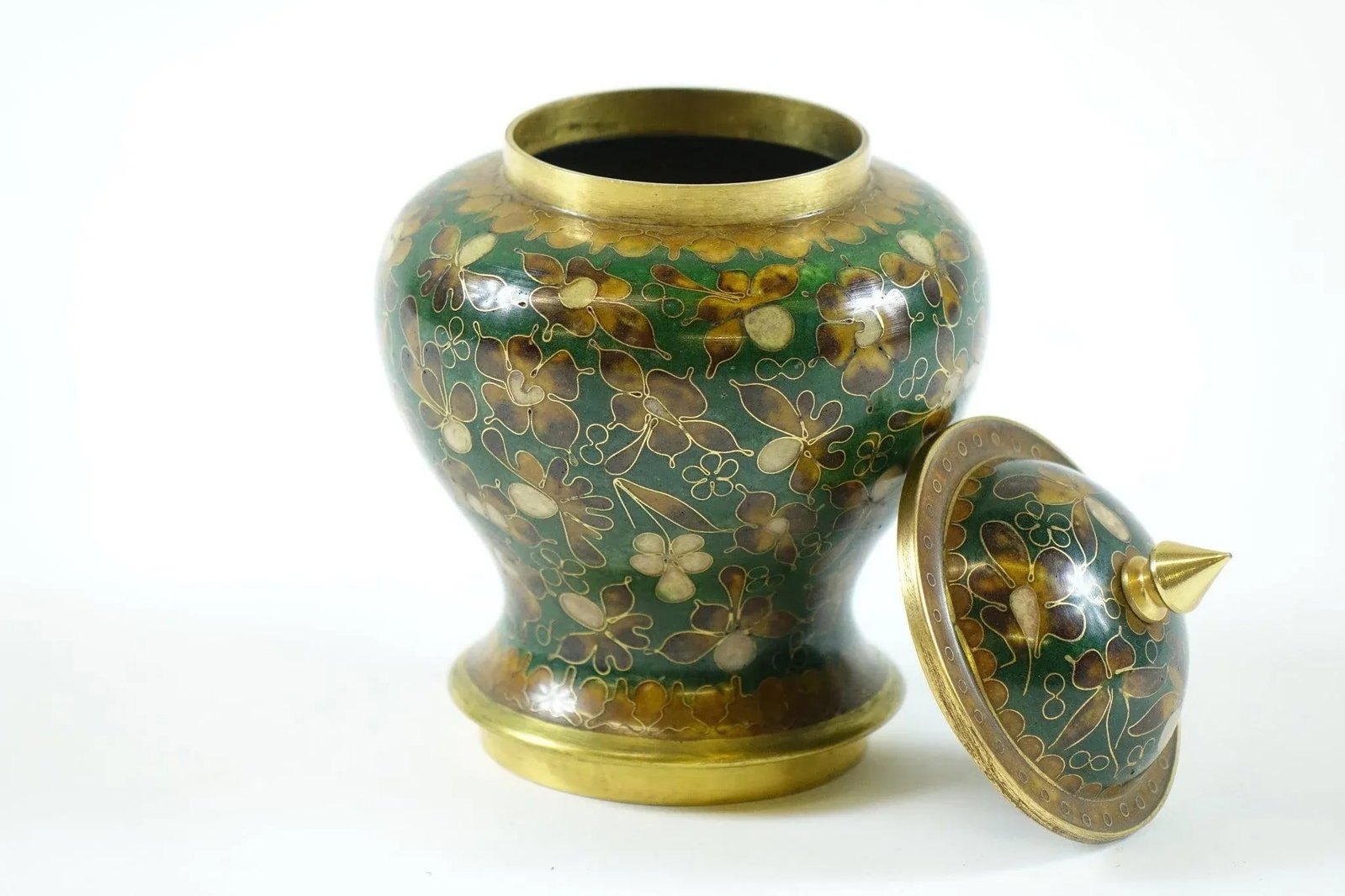 Early 20th Century Chinese Cloisonne Vase with Top - 2
