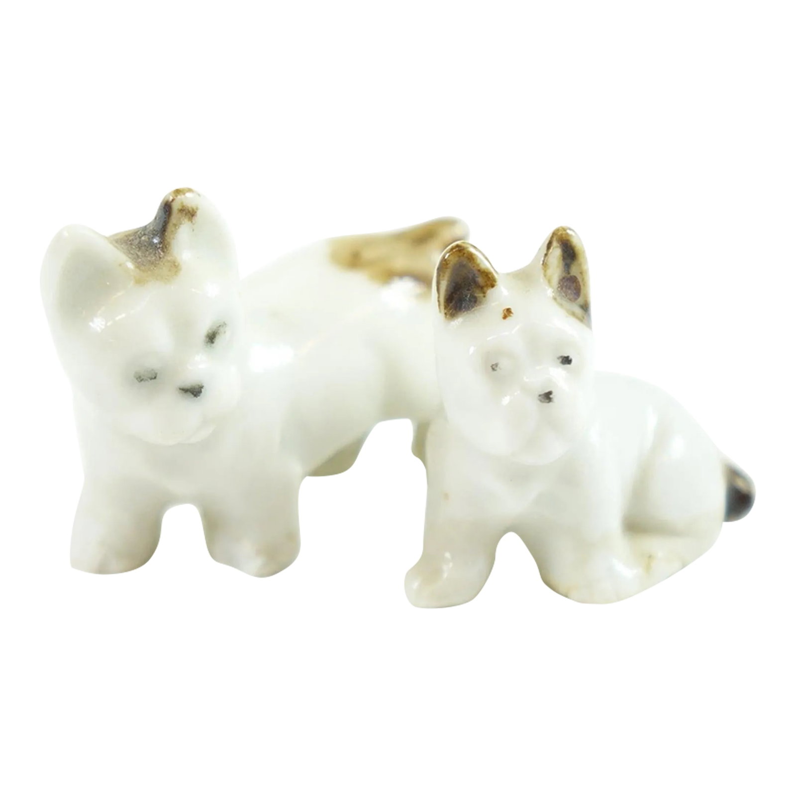 Mid 20th Century Porcelain European Dogs Figurines - A Pair (1 of 4)