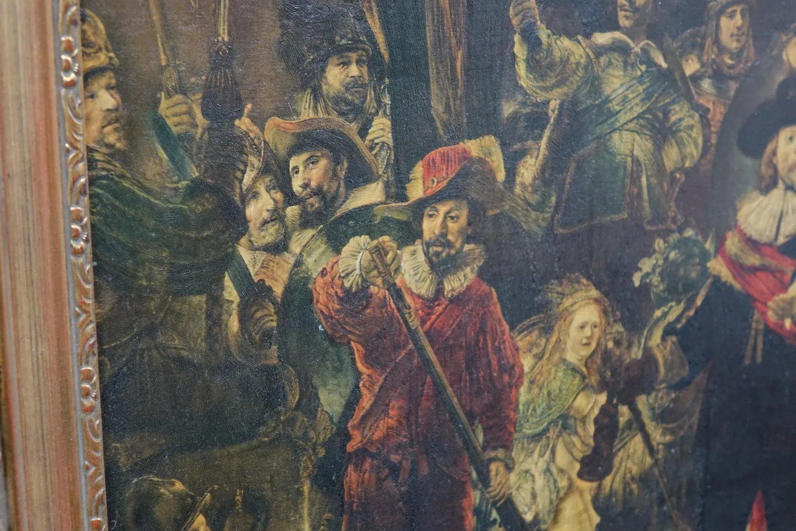 The Night Watch by Rembrandt – Print of Original Oil Painting on Canvas – 39.5" X 33" - 7