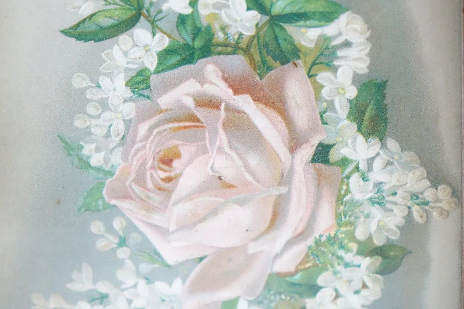 Elegance in Petals - Antique Colored Lithograph on Raised Paper - 2