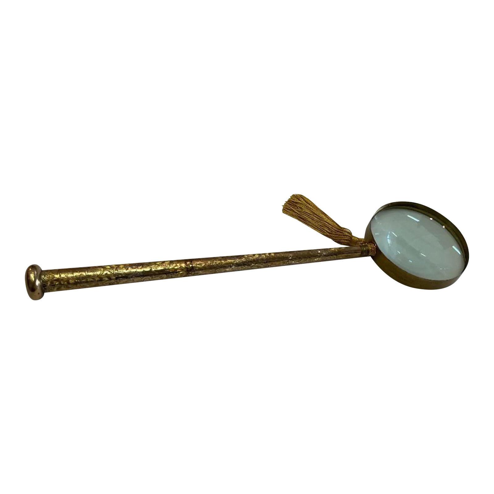 Gold -Filled Roll Plate Parasol Handle Magnifing Glass: Antique Gold rolled plate parasol handle with added magnifying glass Condition: Alterations: Original Design Modified Imperfections: Some Imperfections Condition Notes: Excellent condition Origin: