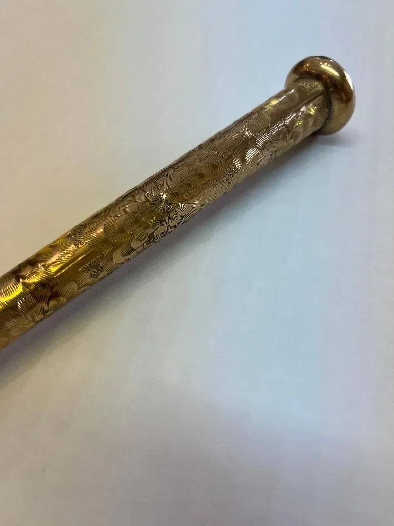 Gold -Filled Roll Plate Parasol Handle Magnifing Glass - 6