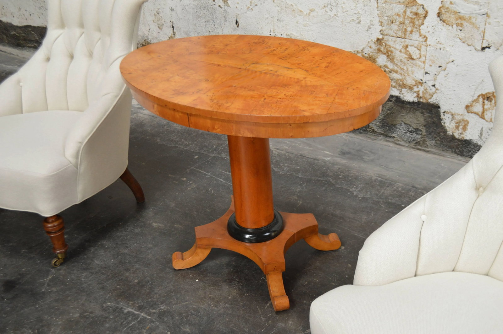 Antique Swedish Karl Johan 'Biedermeier' Revival Oval Center or End Table - 6