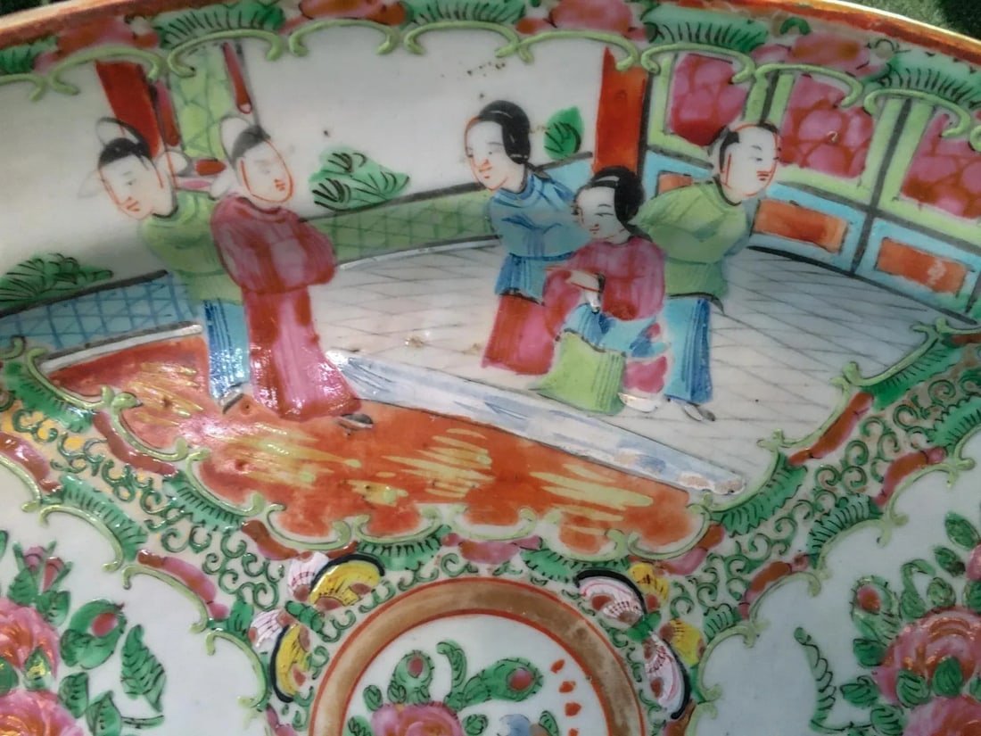 19thc Chinese Export Rose Medallion Platter - 2