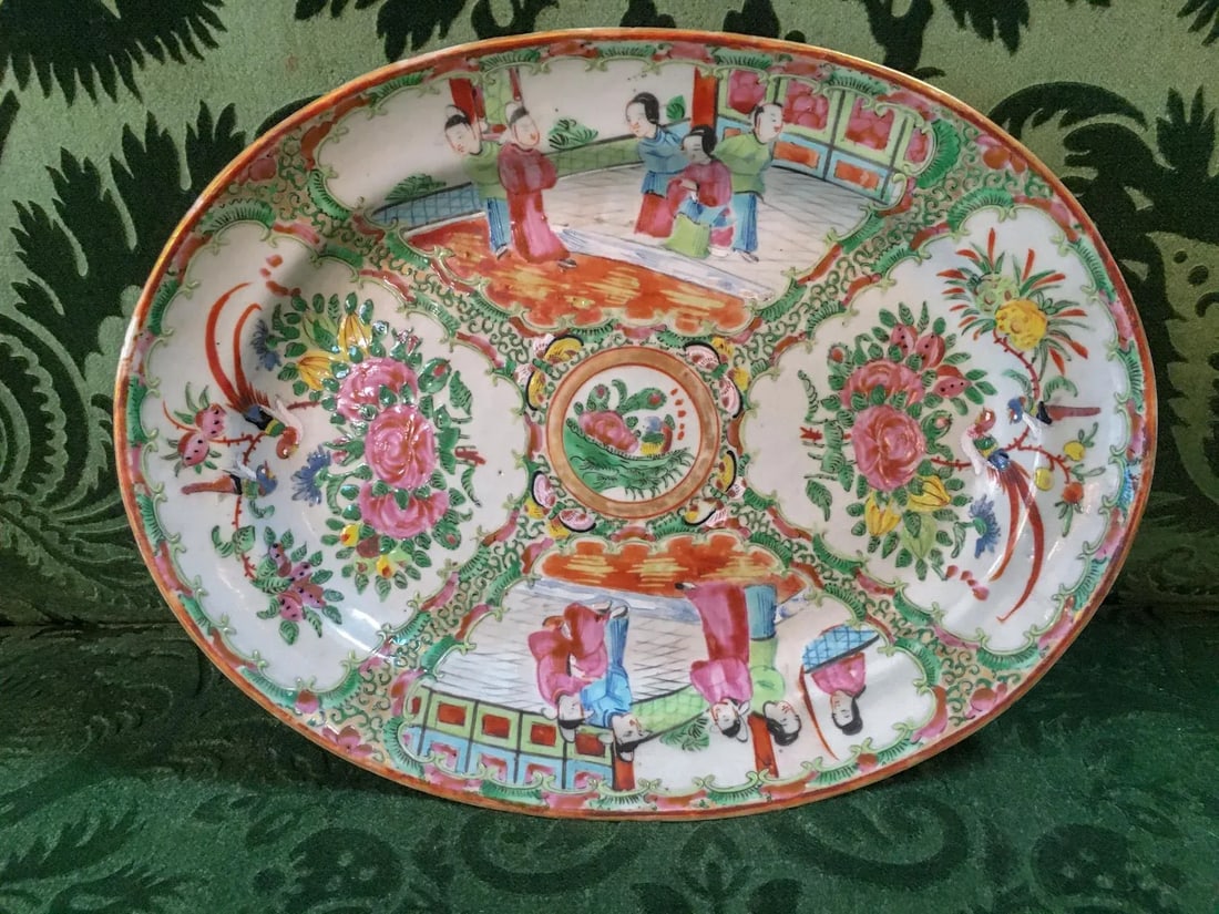 19thc Chinese Export Rose Medallion Platter - 8