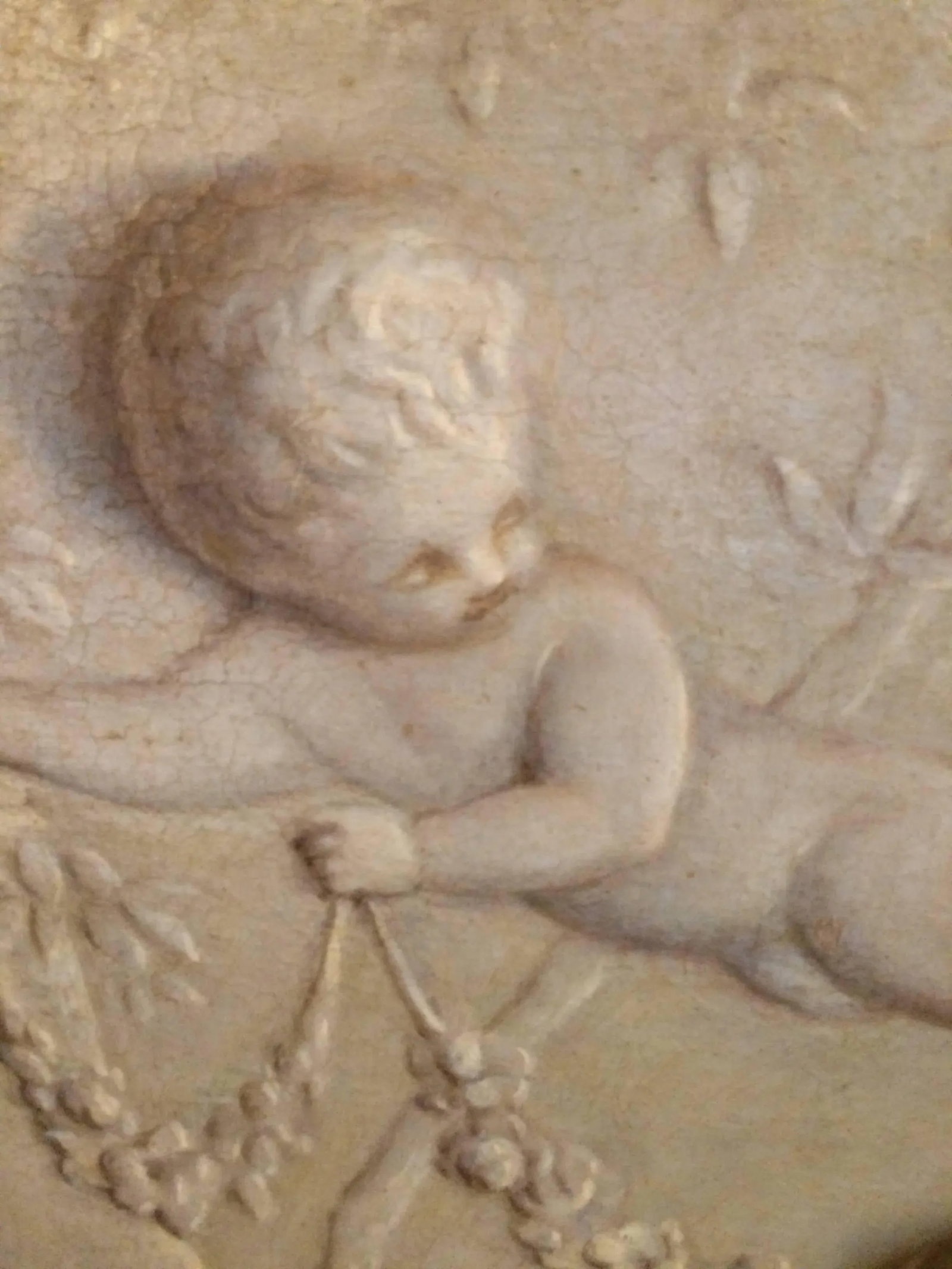 1900s French Trompe l'Oeil Oil Painting of Putti in a Niche - 4