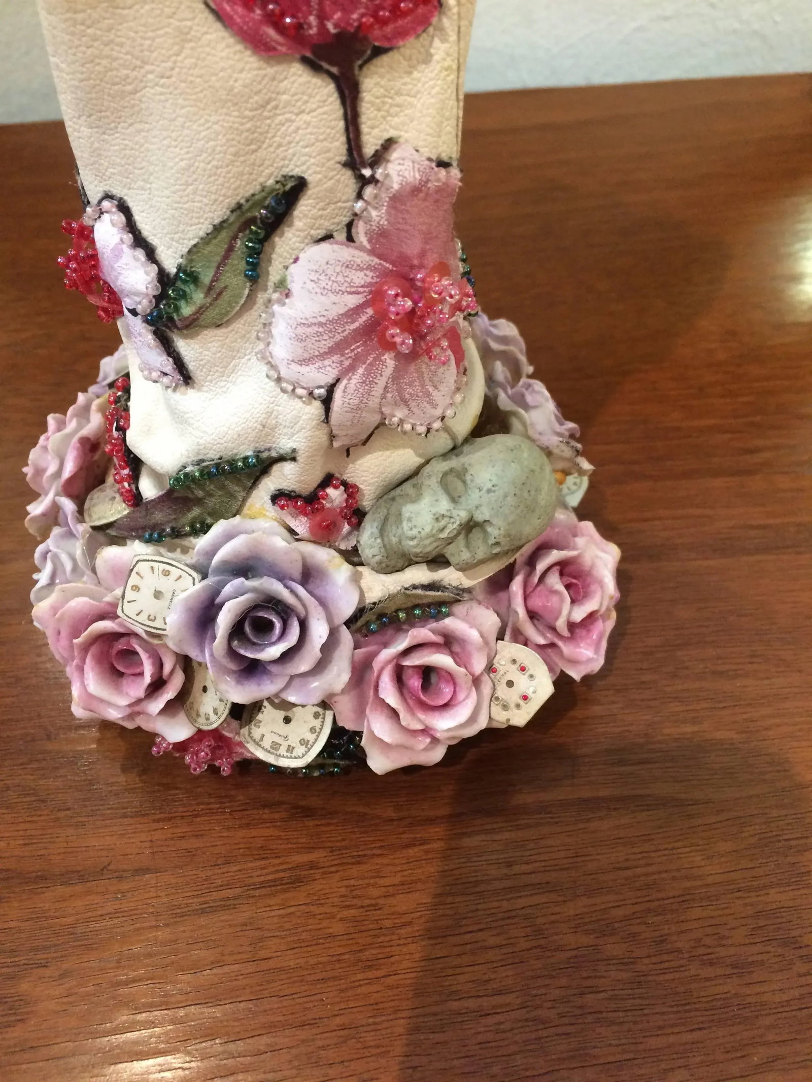Romantic Mixed-Media Sculpture Titled Hand of Time - 4