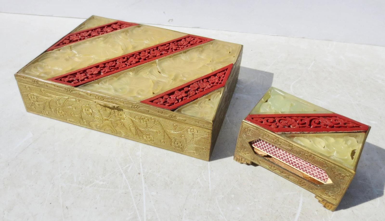 Antique Chinese Art Deco Smoking Set - 2