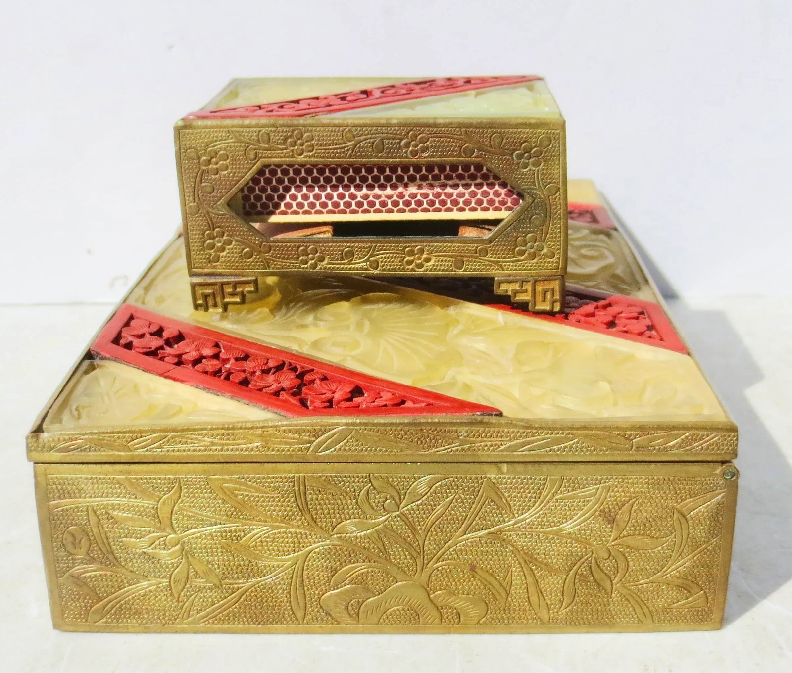 Antique Chinese Art Deco Smoking Set - 7