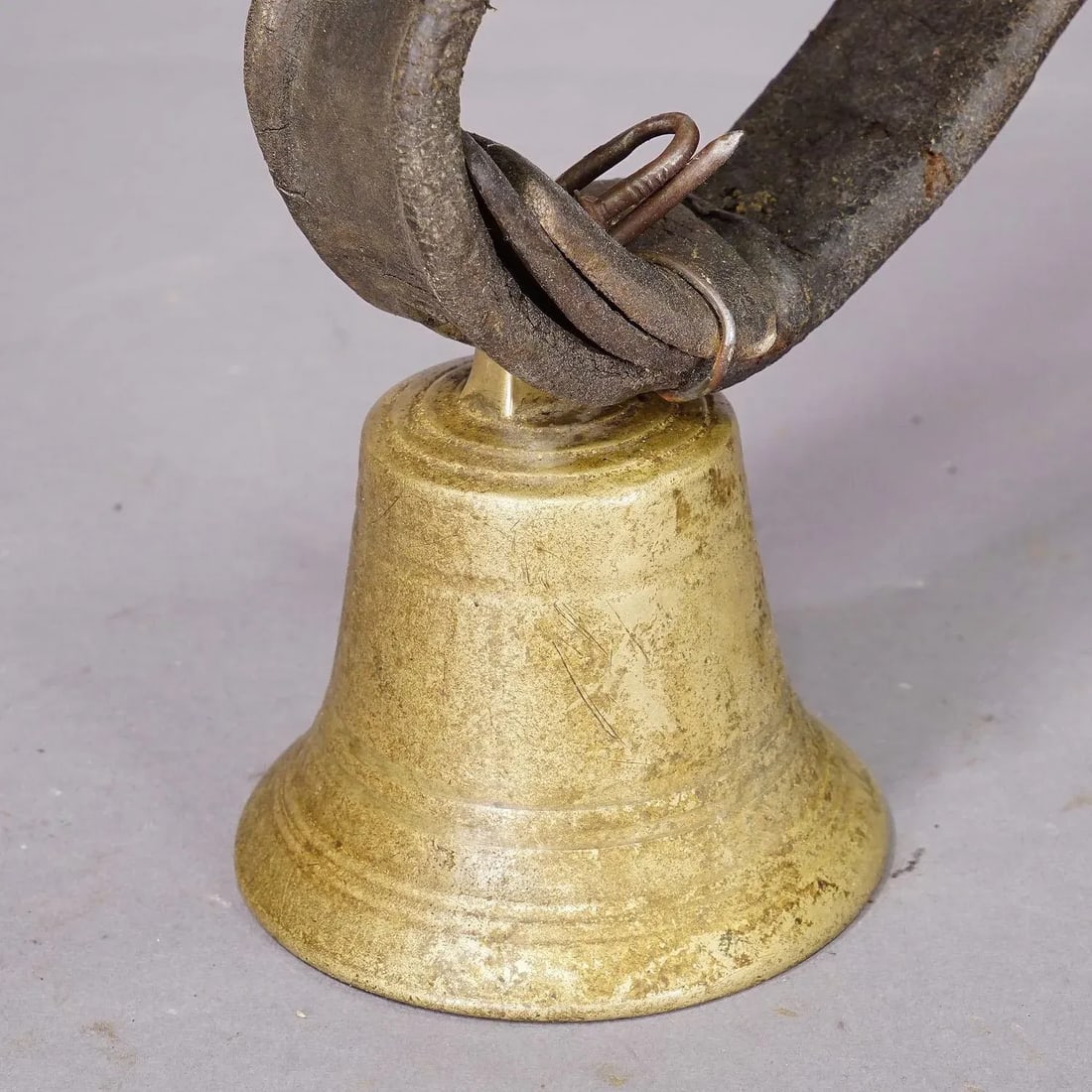 Antique Swiss Casted Bronze Cattle Bell Ca. 1900s - 2