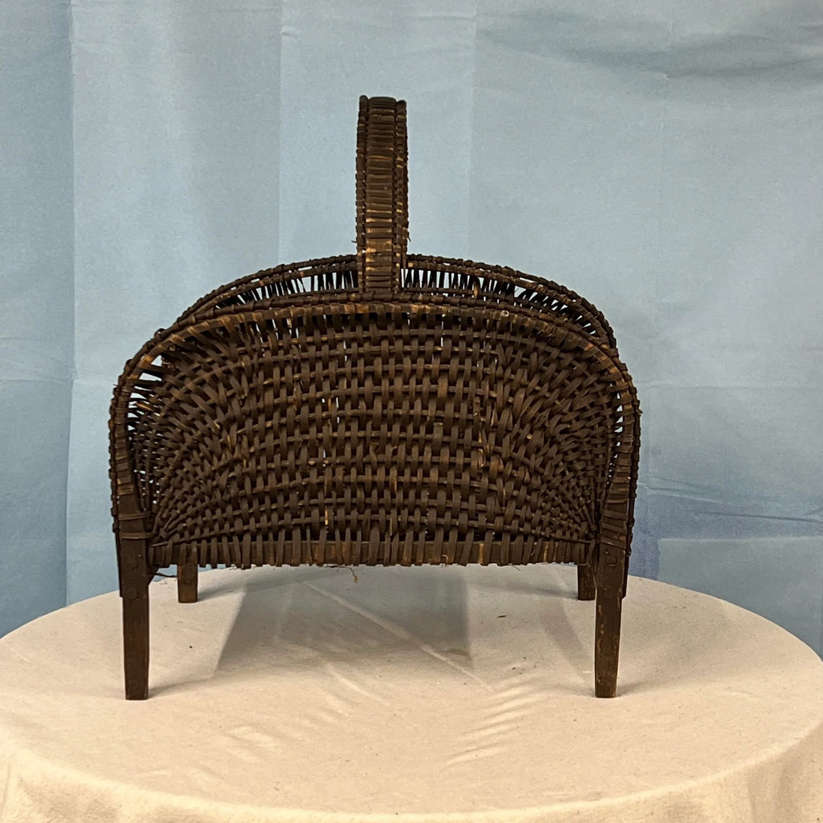 Antique Peg Construction Primitive Farmhouse Style Kindling Holder - 4