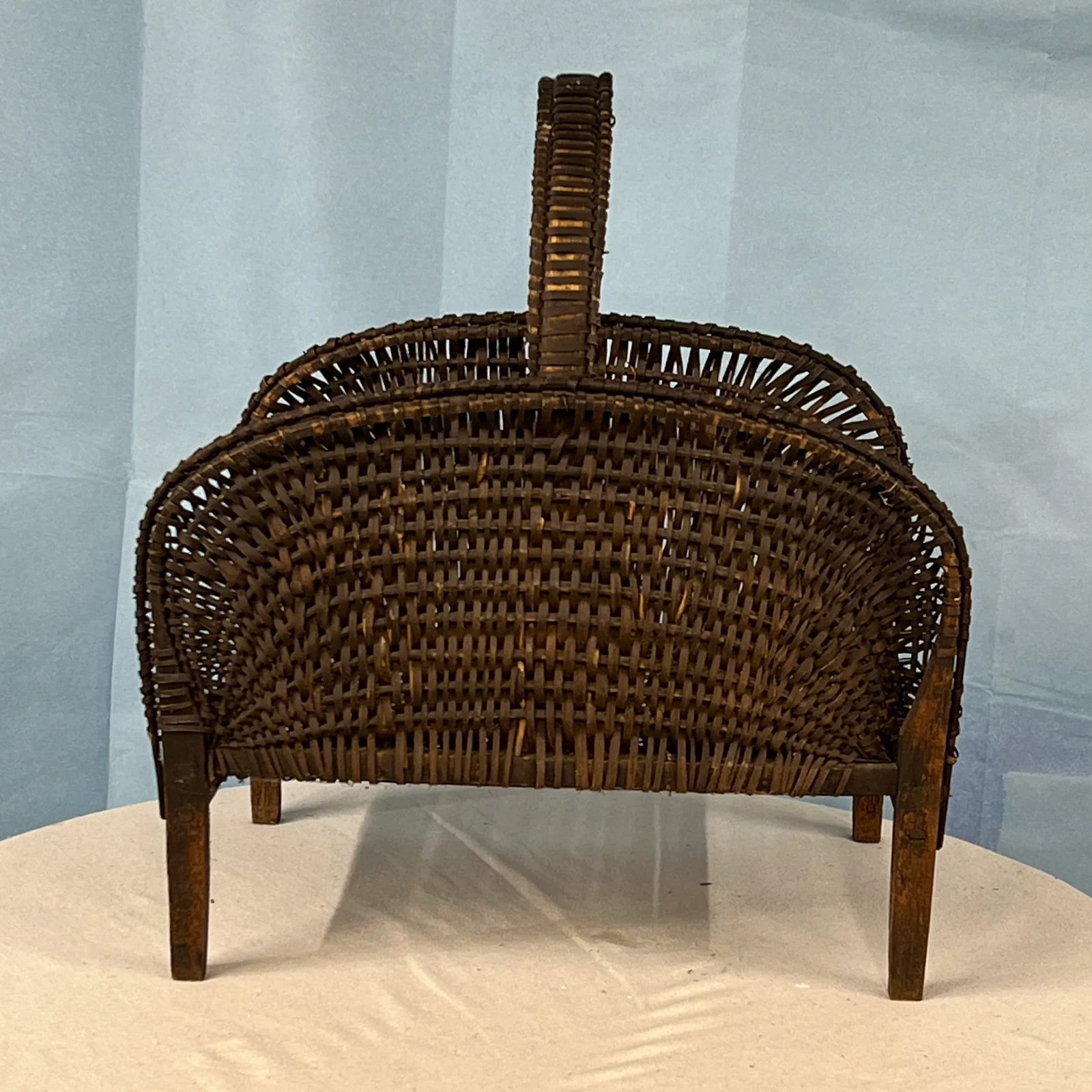 Antique Peg Construction Primitive Farmhouse Style Kindling Holder - 5
