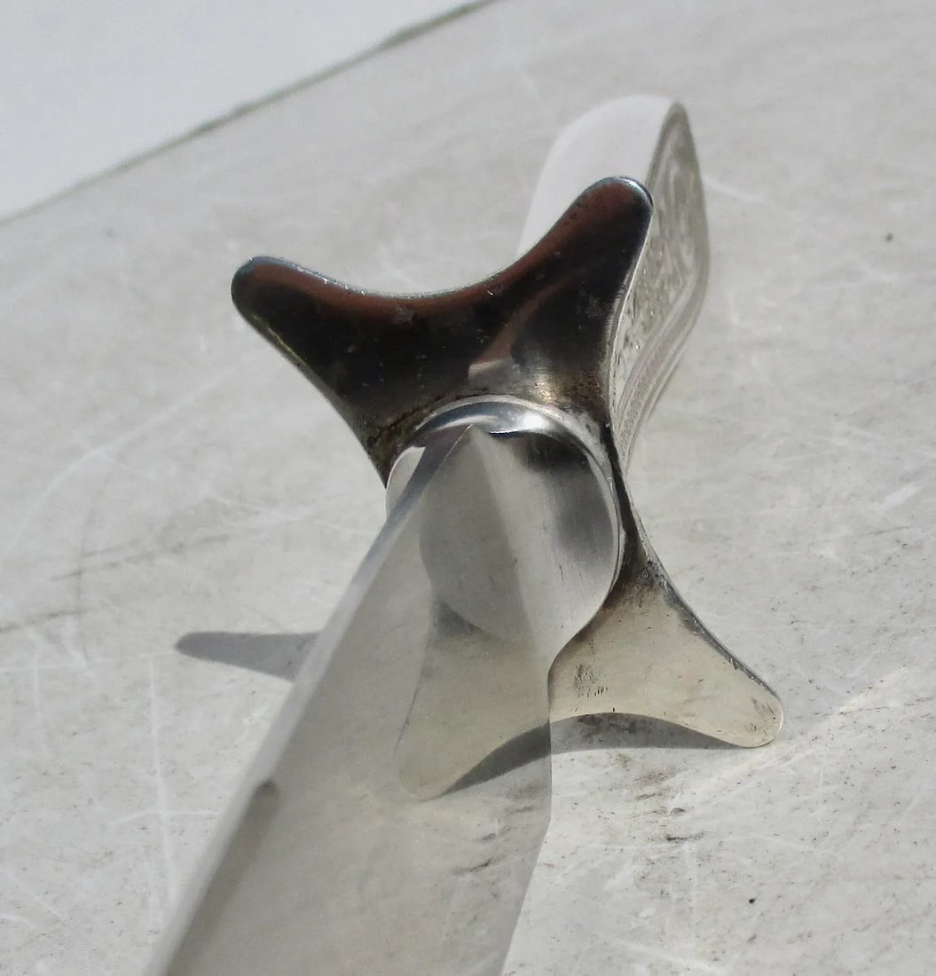 Large Carving Knife Sterling and Stainless Blade Circa 50s' - 6