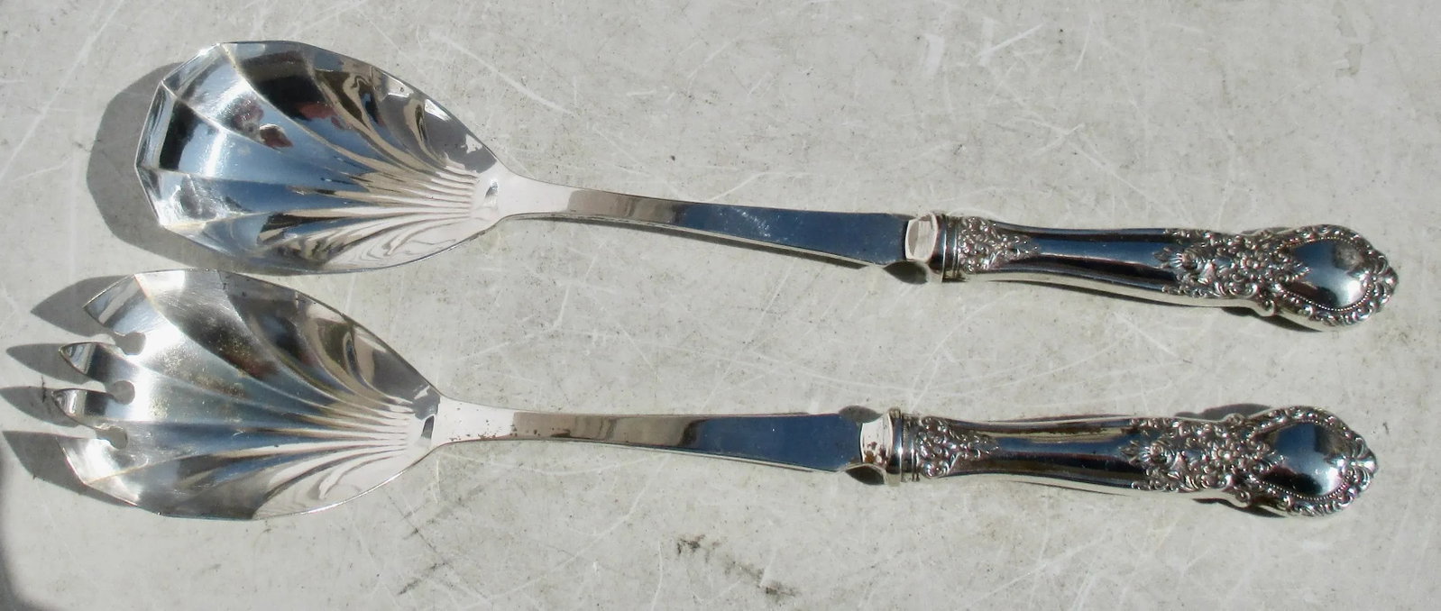 Web Sterling Silver Salad Set - a Set of 2 - 5