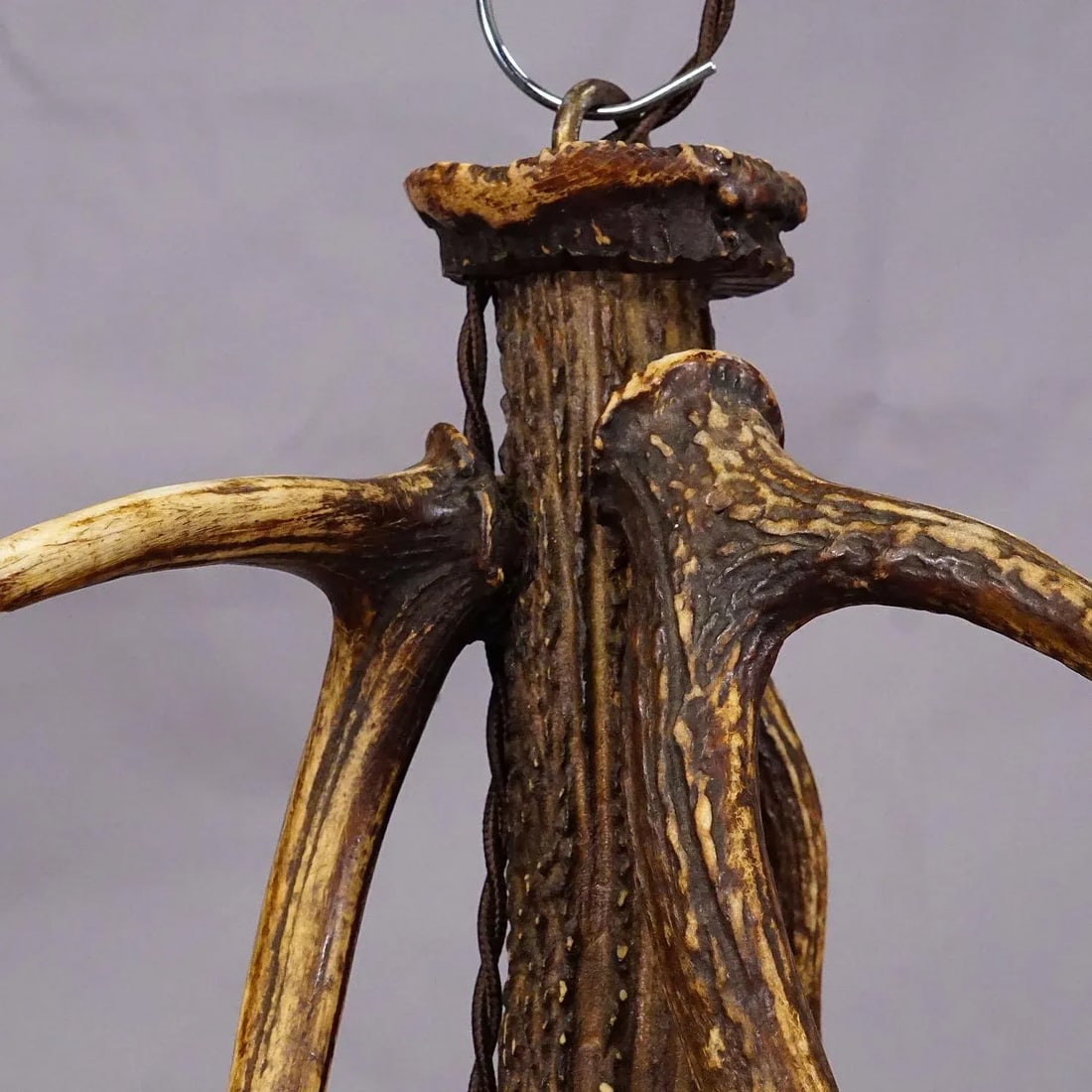 Large Black Forest Ceiling Lamp With Deer Antlers - 7