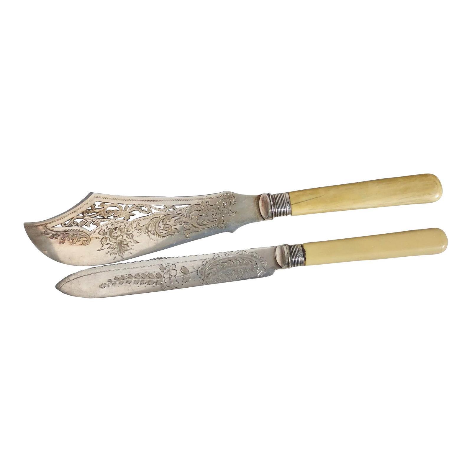 Fish Slicer Silver Plate Serving -Set of 2 (1 of 7)