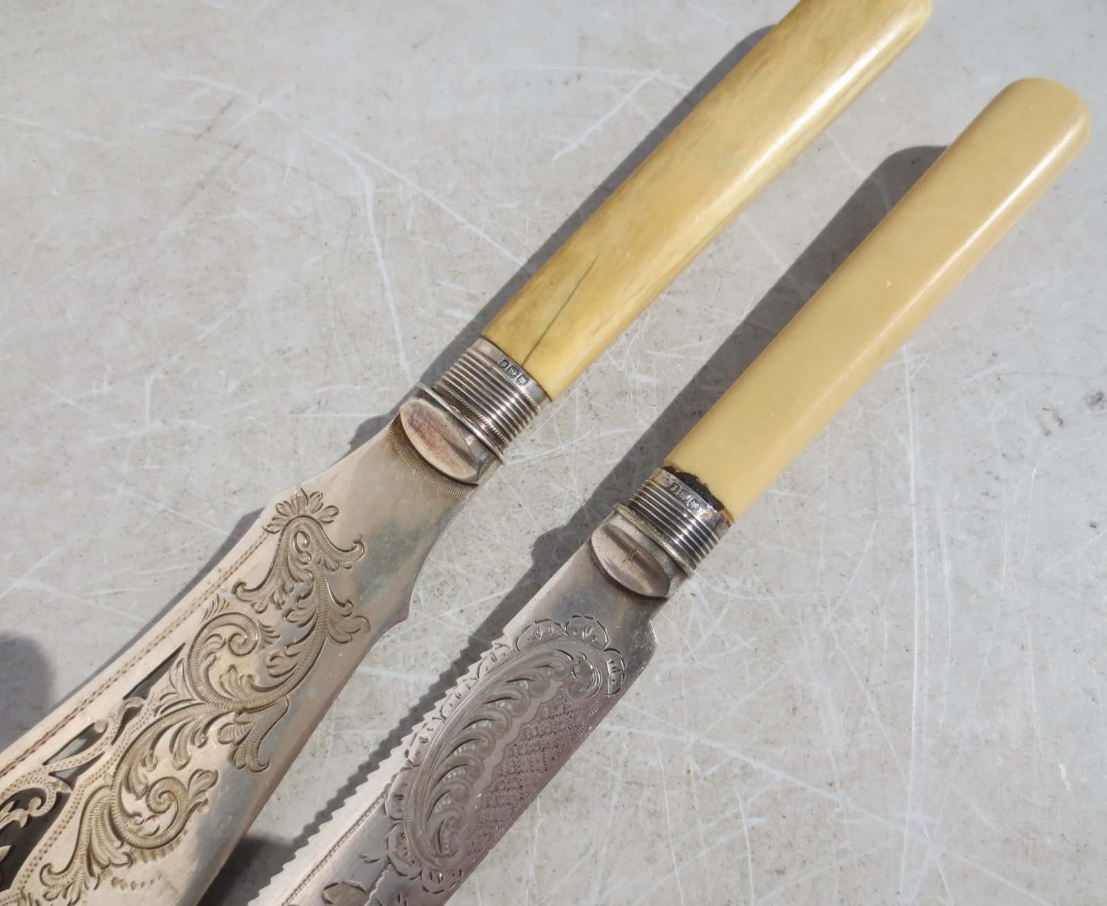 Fish Slicer Silver Plate Serving -Set of 2 - 3