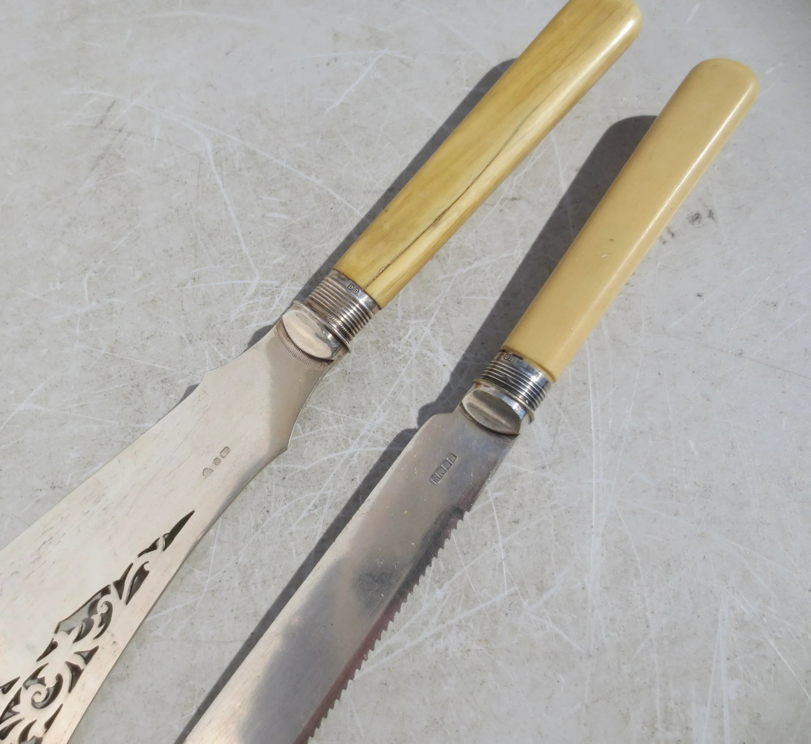 Fish Slicer Silver Plate Serving -Set of 2 - 4