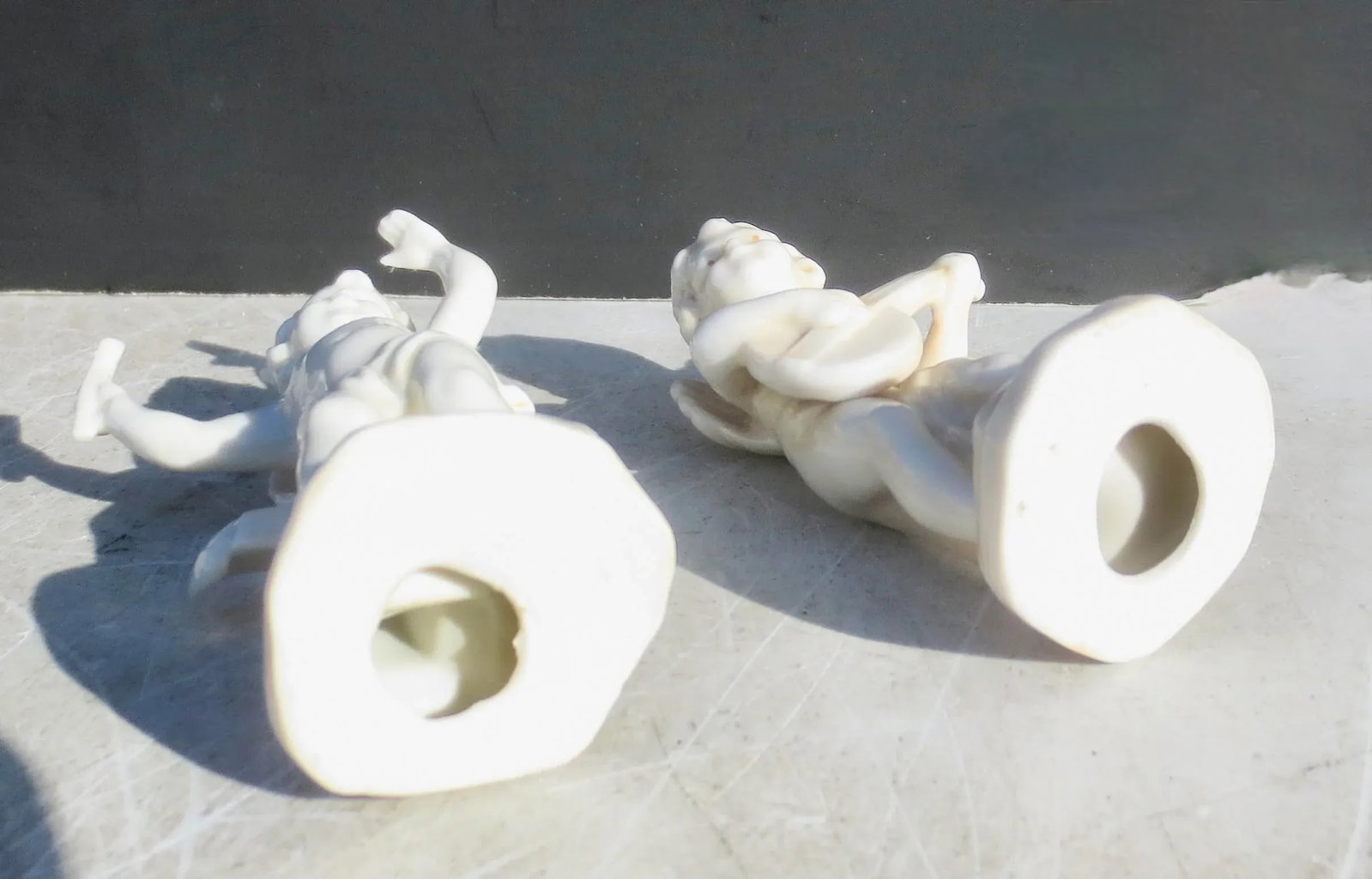 Pair of German Porcelain Putti Musicians - a Pair of 2 - 7