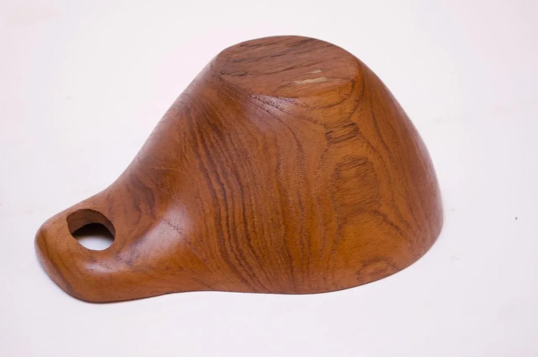 Collection of Three Vintage Teak Serving Pieces Including Designs by Laurs Jensen for Odense - 5