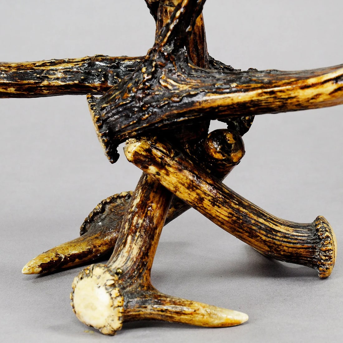 Decorative Antique Antler Candelabra With Three Spouts 1900 - 5