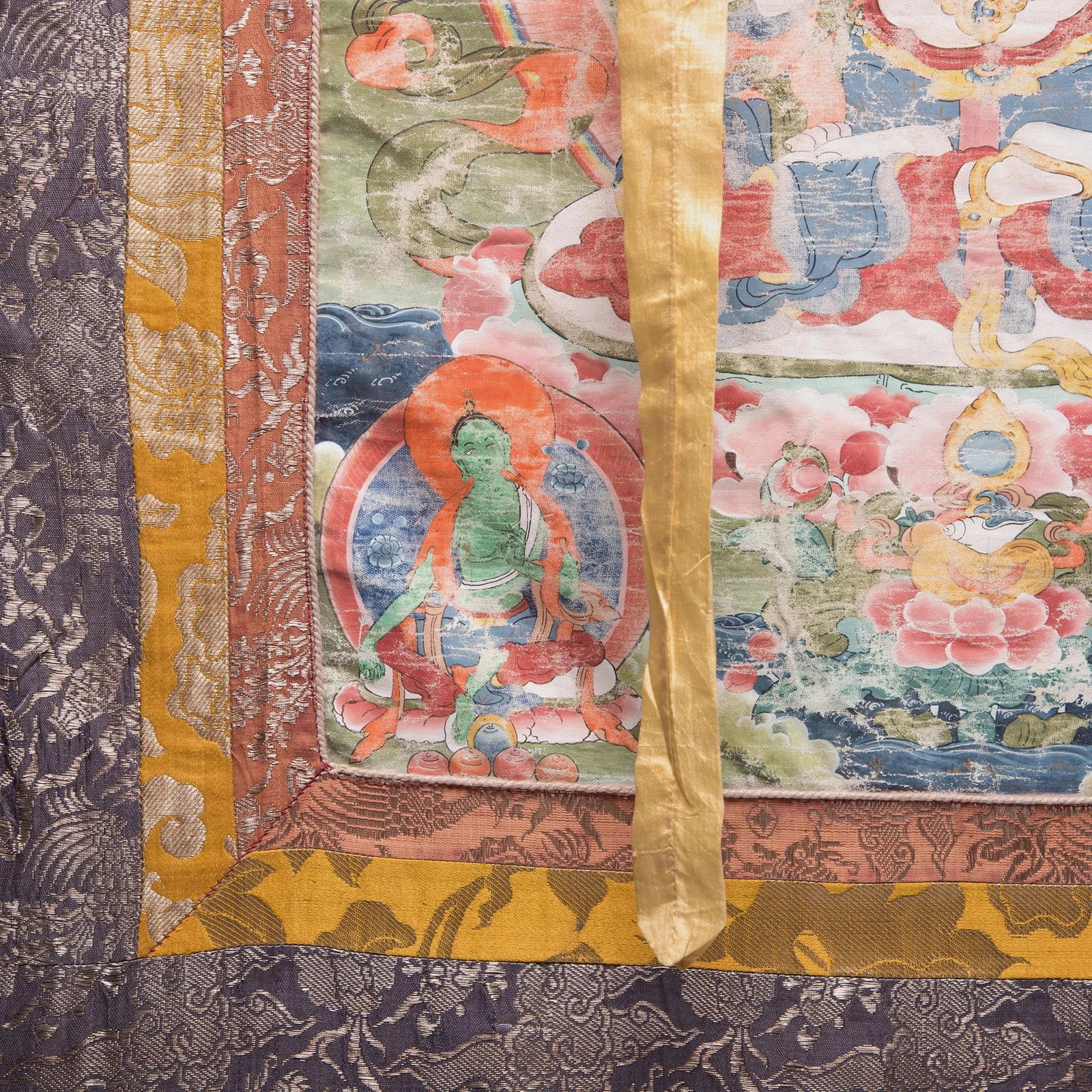 19th Century Tibetan Thangka of Chenresi on Silk - 3