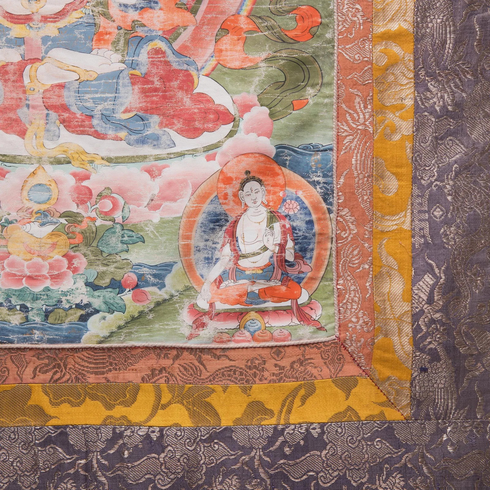 19th Century Tibetan Thangka of Chenresi on Silk - 4