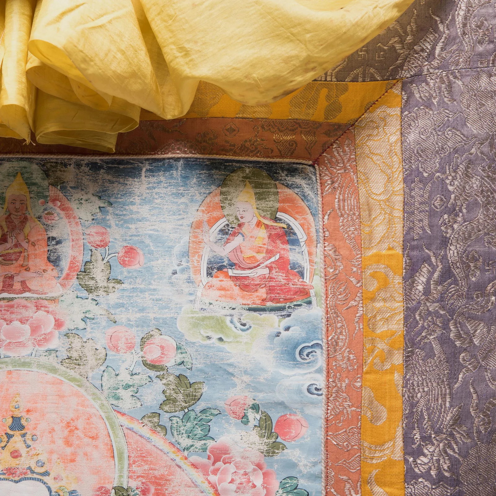 19th Century Tibetan Thangka of Chenresi on Silk - 6