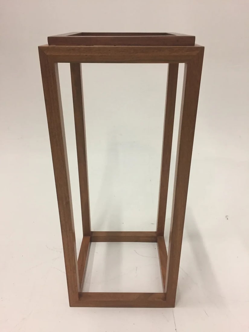 Abstract Walnut Sculpture on Travertine Base by Arthur Williams - 9