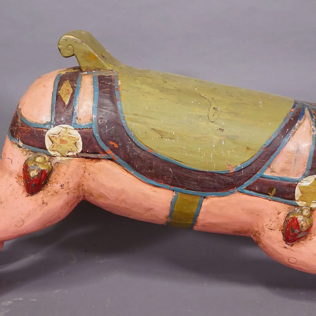 Antique Children Carousel Pig, Germany Ca. 1920s - 3