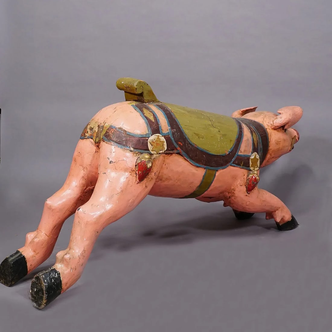Antique Children Carousel Pig, Germany Ca. 1920s - 5