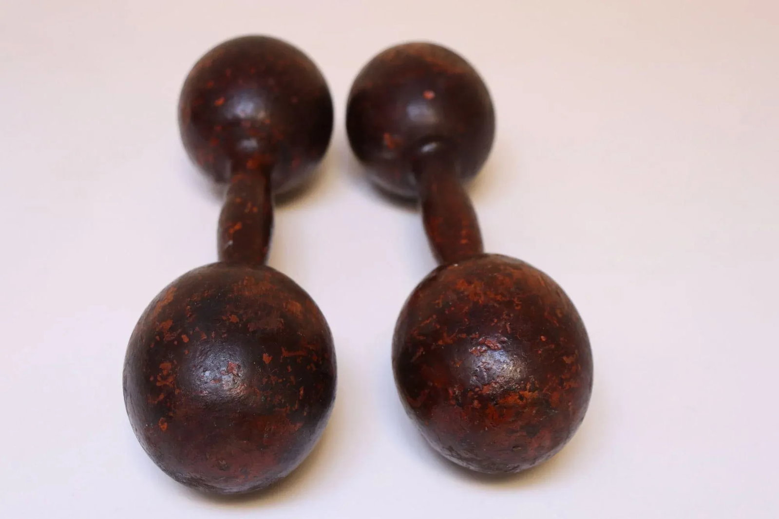 Pair of Vintage Sculptural Primitive Hand Weights/Dumbbells - 3