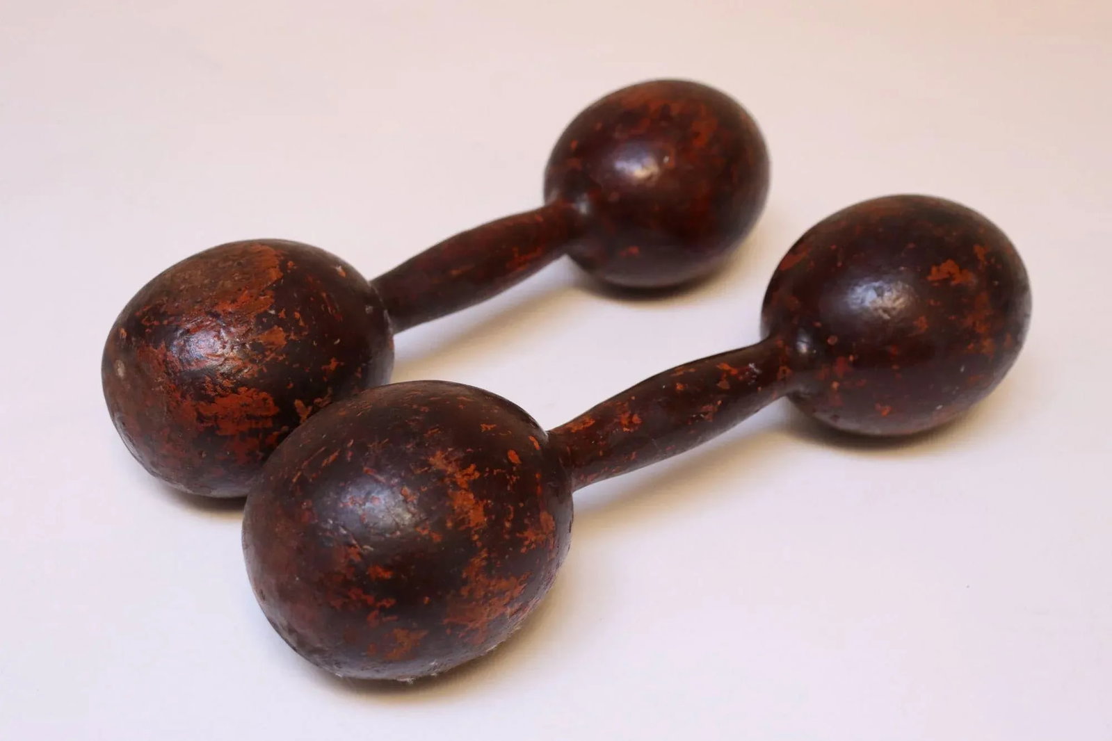 Pair of Vintage Sculptural Primitive Hand Weights/Dumbbells - 4